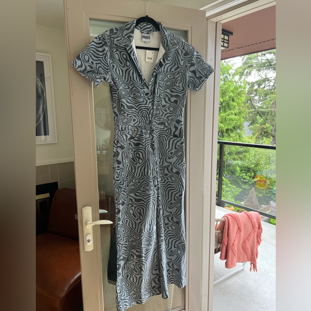 NWT - Ragged Denim / Free People Denim Jumpsuit - Size Small